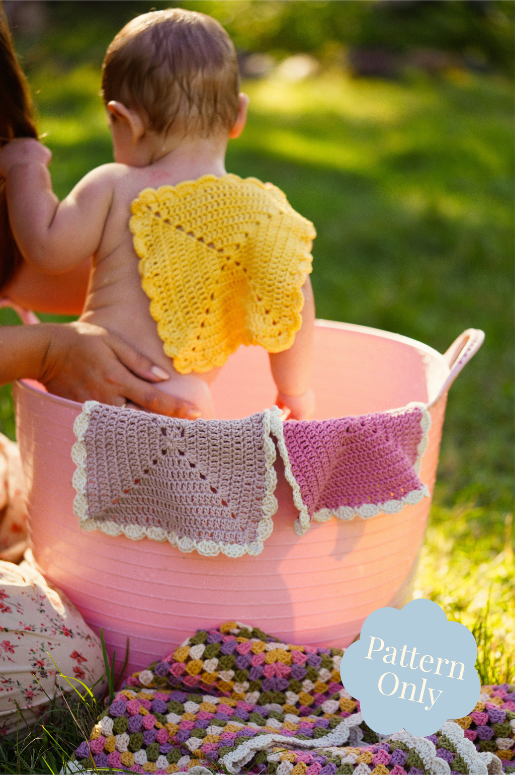 Crochet Pattern Dish Cloth, Wash Cloth, Baby Cloth, Cottage Cloth