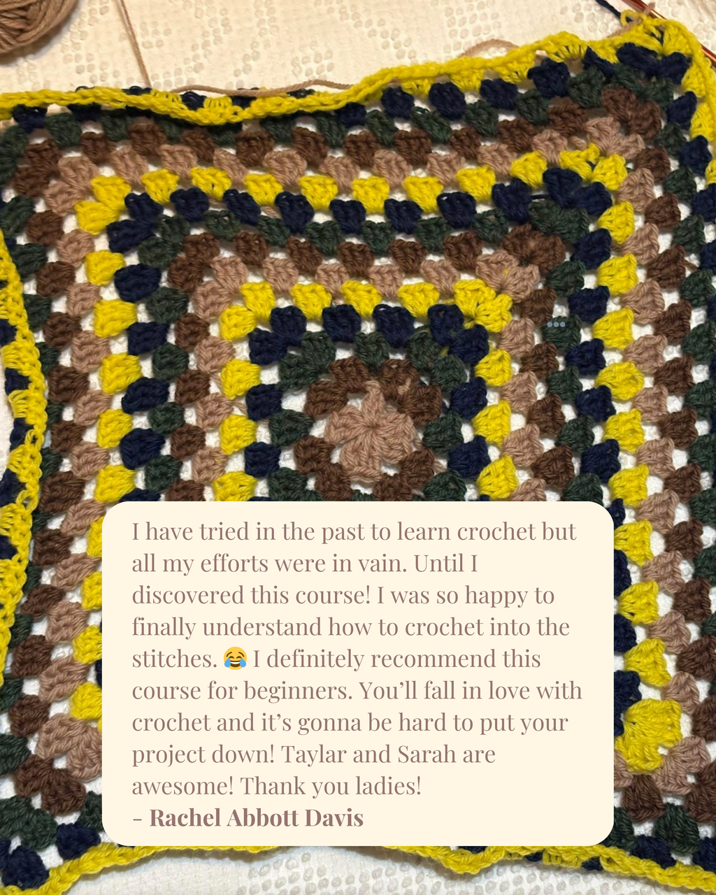 Beginners Guide to Crochet Course - The Gratitude Blanket